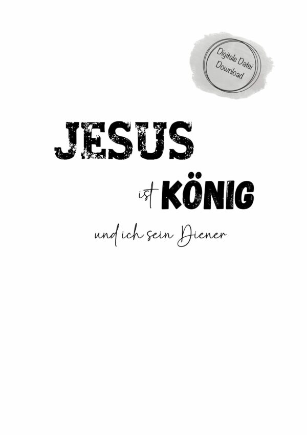 Christliche Poster Digitaler Download Jesus ist König – Bild 3