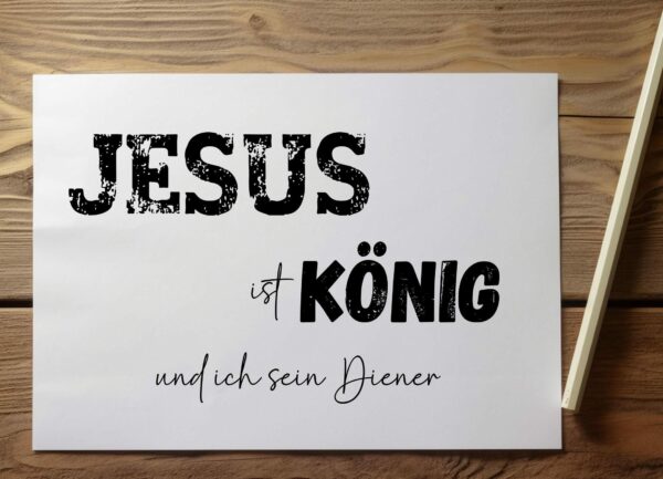 Christliche Poster Digitaler Download Jesus ist König – Bild 8