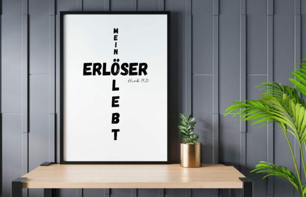 Christliches Posterbild Mein Erlöser lebt – Bild 3