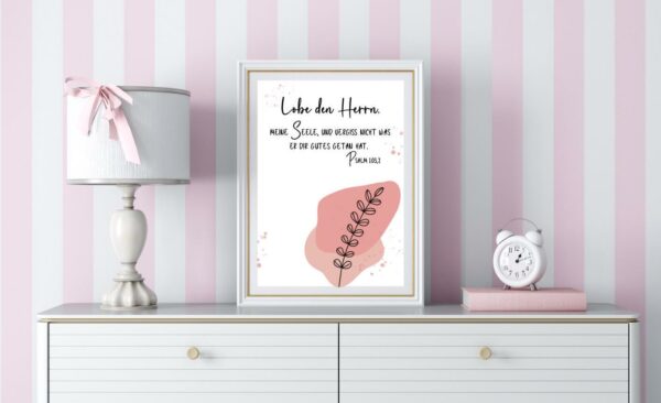 Christliches Posterbild Lobe den Herrn, meine Seele – Bild 3