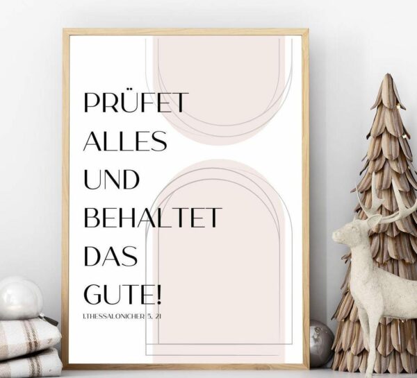Christliches Posterbild Jahreslosung 2025 Prüfet alles und behaltet das Gute! – Bild 5