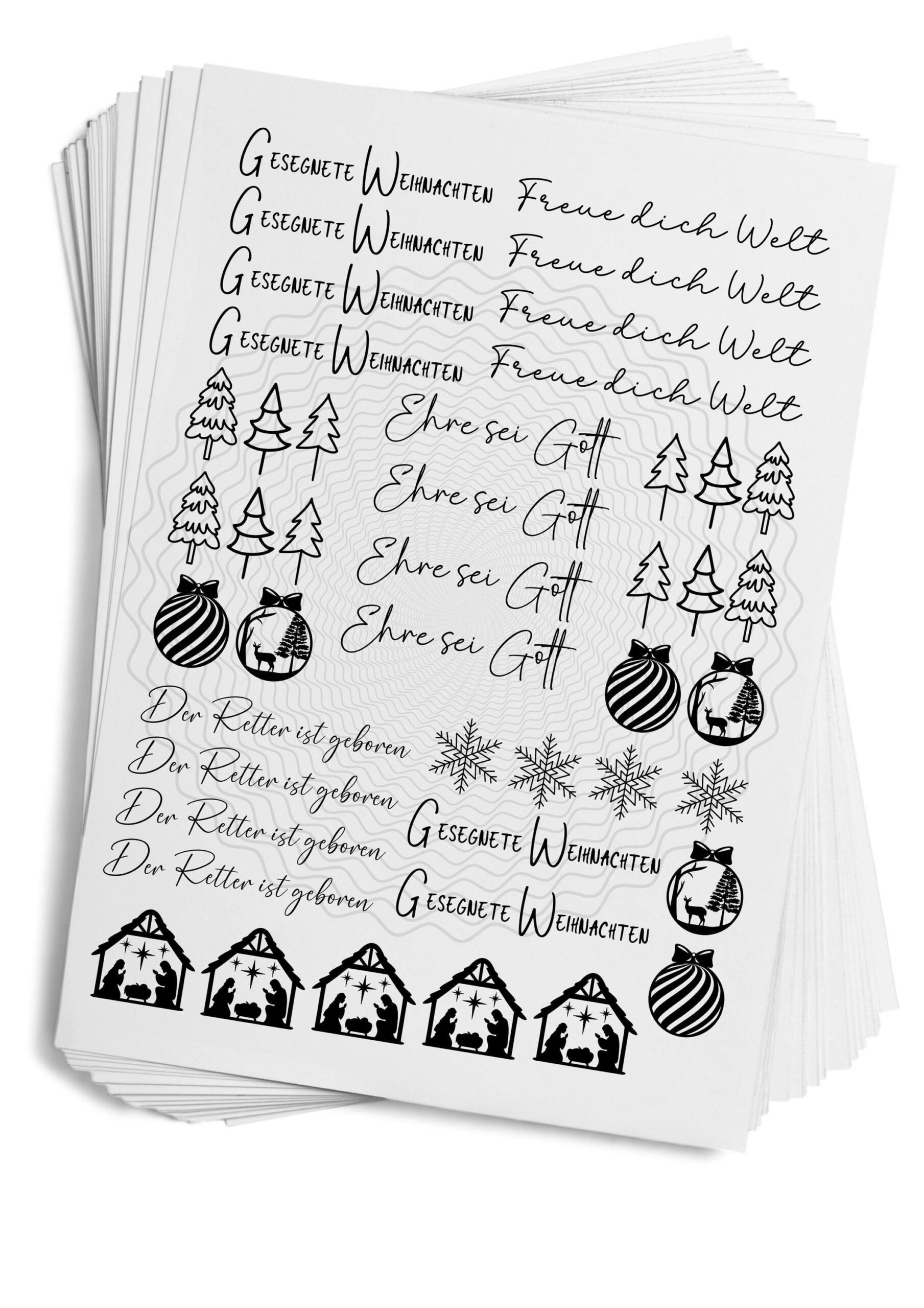 Weihnachten Pdf christliche Kerzen Tatoos Vorlage Kerzen gestalten Wasserschiebefolie Sofort Download