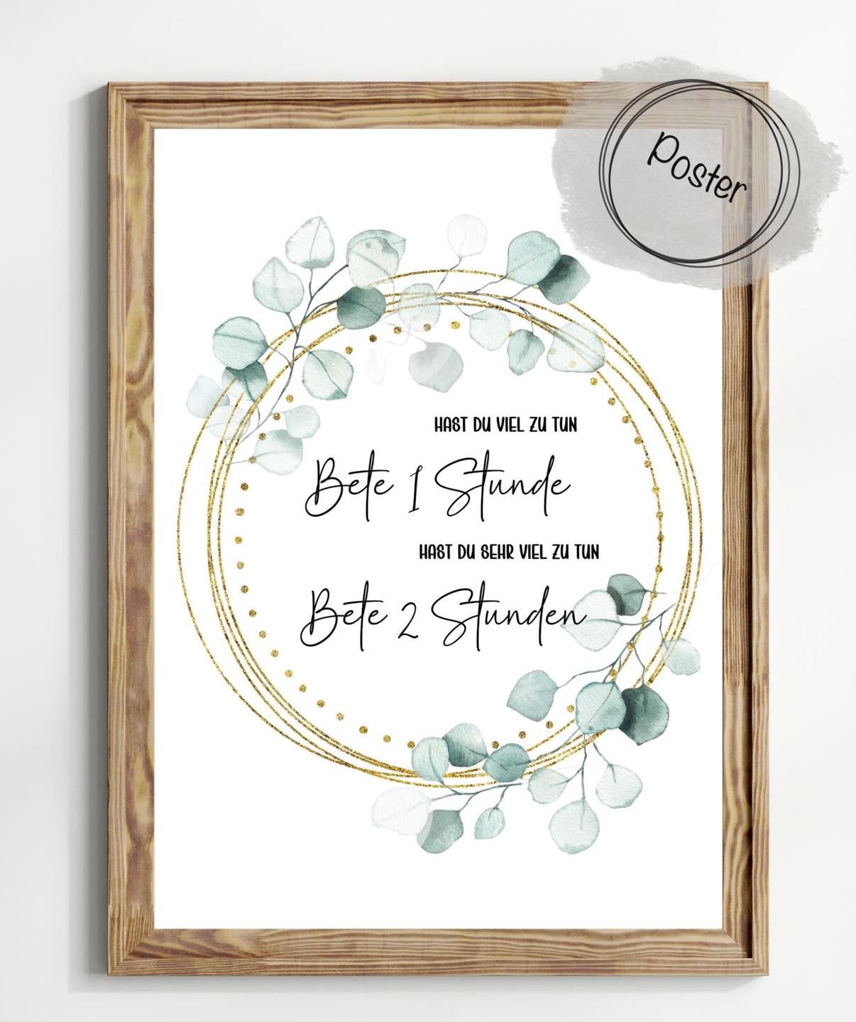 Christliches Poster Gebet Beten Wanddeko Bibel Wahrheit