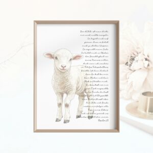 Christliches Poster Der Herr ist mein Hirte Psalm 23 Druck