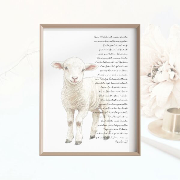 Christliches Poster Der Herr ist mein Hirte Psalm 23 Druck