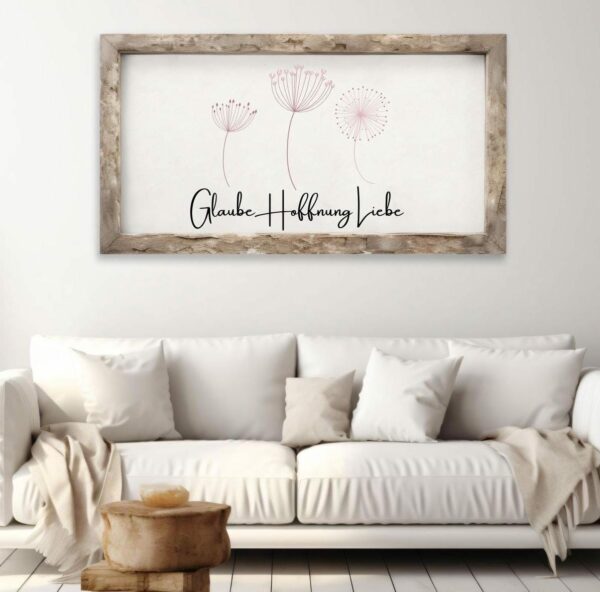 Poster Glaube Liebe Hoffnung mit Pusteblume – Bild 6