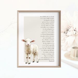 Christliches Poster Der Herr ist mein Hirte Psalm 23 Wanddeko Druck