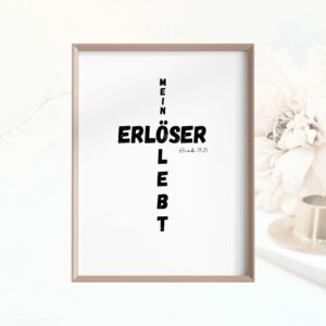 Christliches Posterbild Mein Erlöser lebt
