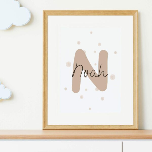 Posterbild Kinderposter Kinderzimmer Buchstabe Name Personalisiert – Bild 3