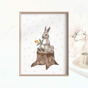 Posterbild Kinderposter Hase Kinderzimmer