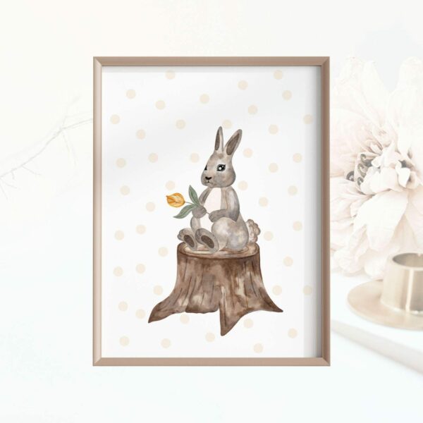 Posterbild Kinderposter Hase Kinderzimmer