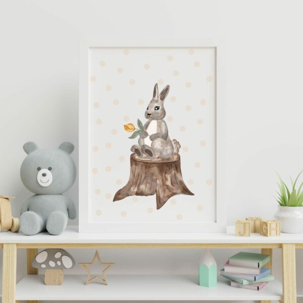 Posterbild Kinderposter Hase Kinderzimmer – Bild 4