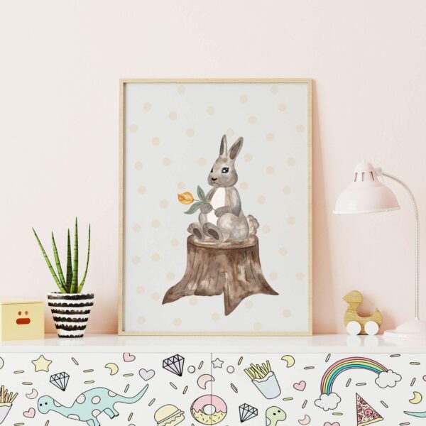Posterbild Kinderposter Hase Kinderzimmer – Bild 5