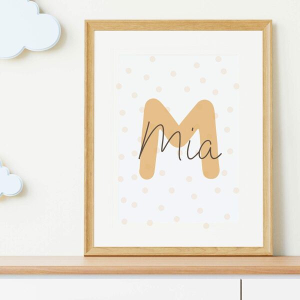 Personalisiertes Poster Kinderposter  Digitaler Download Kinderzimmer Name und Buchstabe – Bild 3