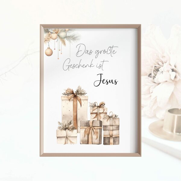 Weihnachtsposter mit Geschenken