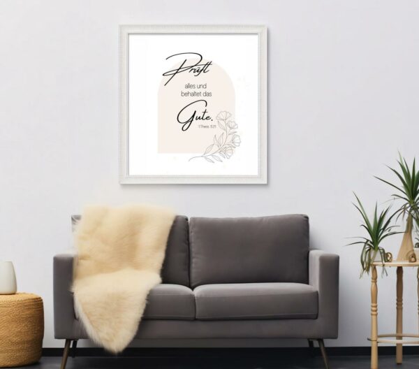 Christliches Poster - Digitaldruck - Jahreslosung 2025  - Prüfet alles und behaltet das Gute! – Bild 4