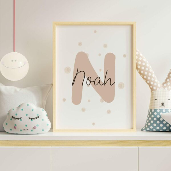 Posterbild Kinderposter Kinderzimmer Buchstabe Name Personalisiert – Bild 2