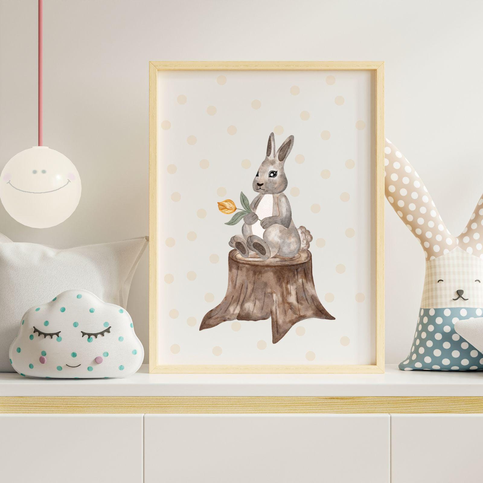 Posterbild Kinderposter Hase Kinderzimmer
