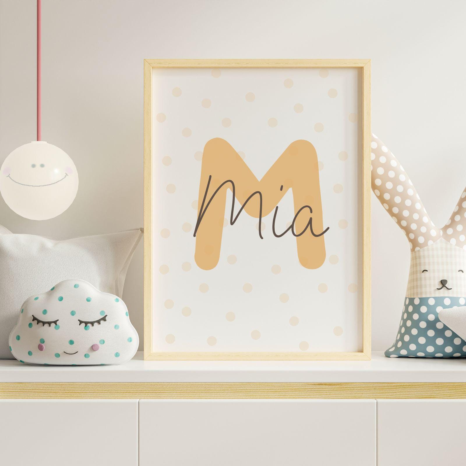Personalisiertes Poster Kinderposter  Digitaler Download Kinderzimmer Name und Buchstabe