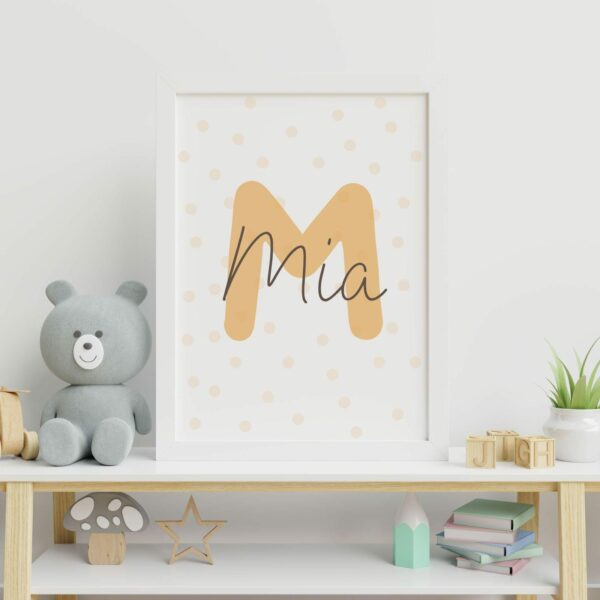 Personalisiertes Poster Kinderposter  Digitaler Download Kinderzimmer Name und Buchstabe – Bild 4