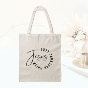 Bedruckte Baumwolltasche - Jesus meine Hoffnung lebt