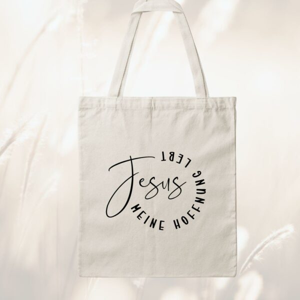 Bedruckte Baumwolltasche - Jesus meine Hoffnung lebt – Bild 4