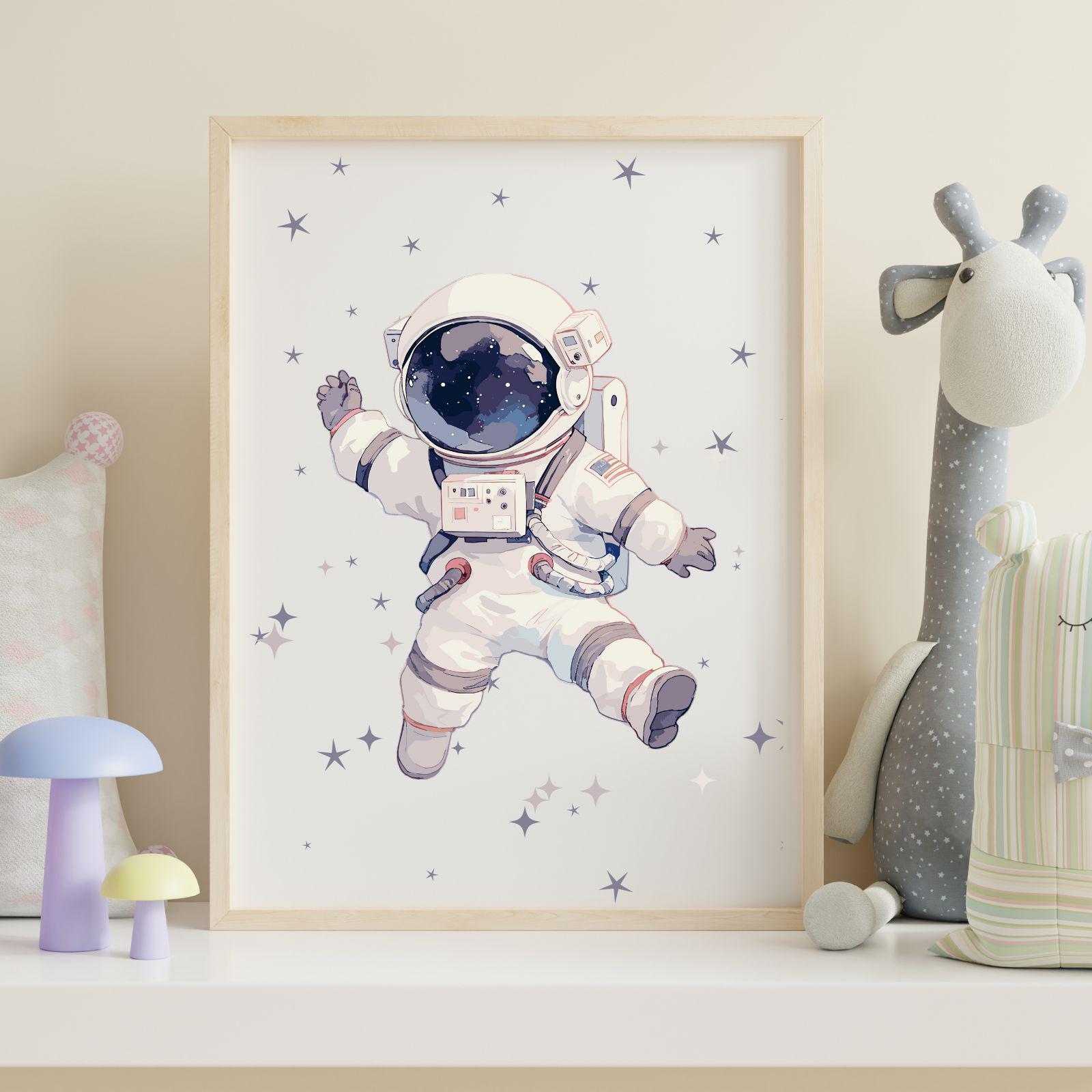 Posterbild Kinderposter Astronaut Kinderzimmer