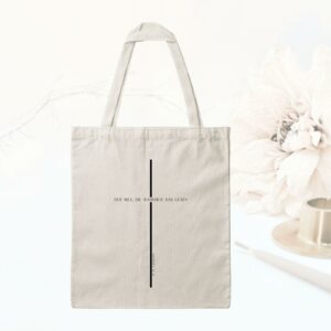 Bedruckte Baumwolltasche - Jesus: Der Weg die Wahrheit das Leben mit Kreuz