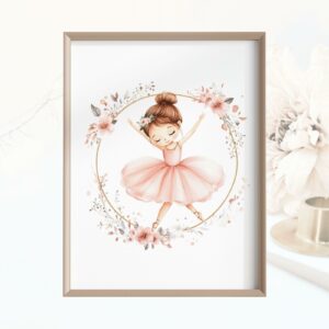 Posterbild Kinderposter Ballerina Kinderzimmer
