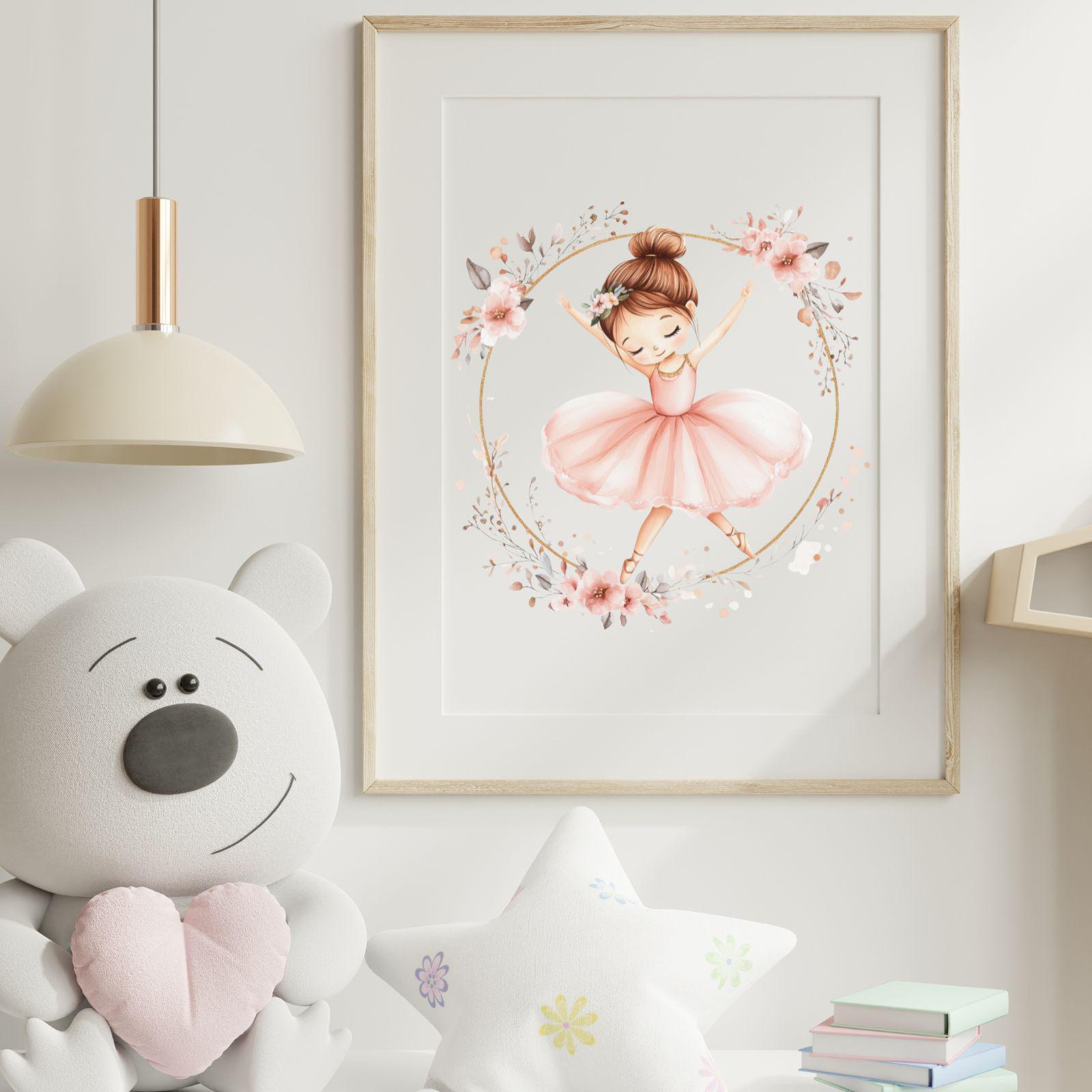 Posterbild Kinderposter Ballerina Kinderzimmer