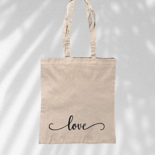 Stofftasche Baumwolltasche love Einkaufstasche – Bild 3