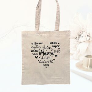 Stofftasche Baumwolltasche Mama Einkaufstasche