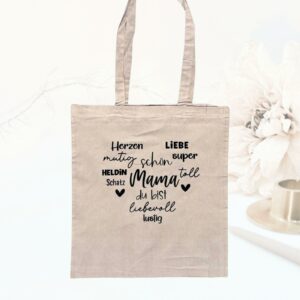 Stofftasche Baumwolltasche Mama Einkaufstasche