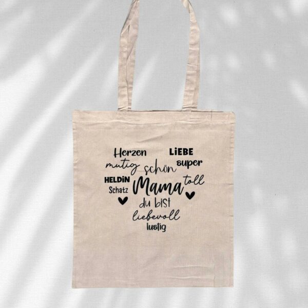 Stofftasche Baumwolltasche Mama Einkaufstasche – Bild 3