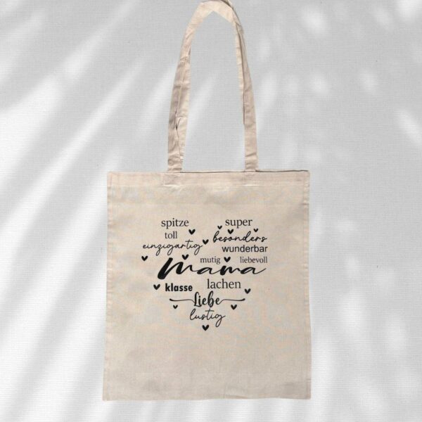 Stofftasche Baumwolltasche Mama Einkaufstasche – Bild 3