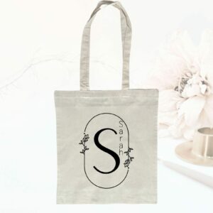 Stofftasche personalisiert Bedruckt Baumwolltasche mit Name Einkaufstasche Personalisierung initiale