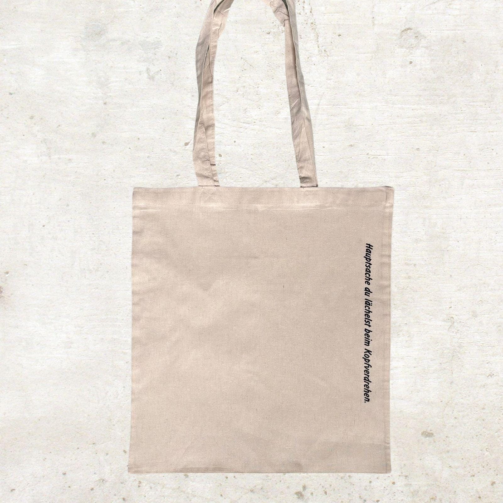 Stofftasche Baumwolltasche Spruch lächeln Einkaufstasche