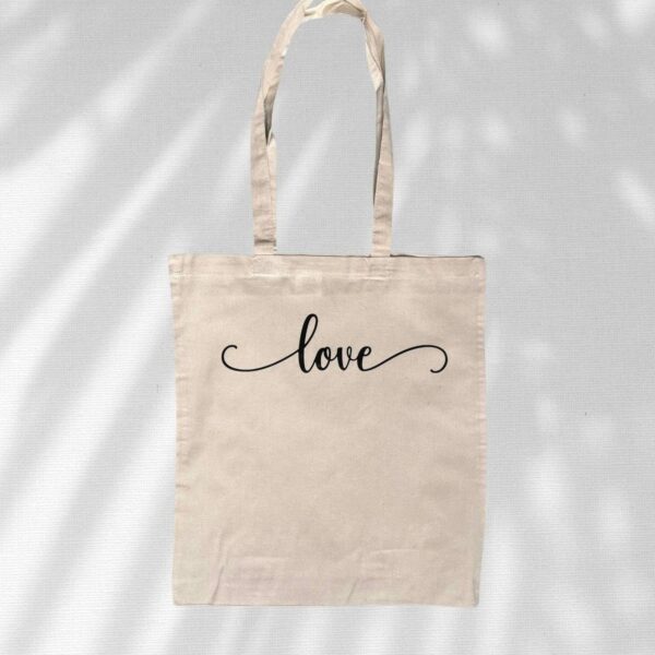 Stofftasche Baumwolltasche love Einkaufstasche – Bild 3