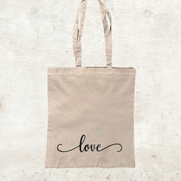 Stofftasche Baumwolltasche love Einkaufstasche – Bild 2