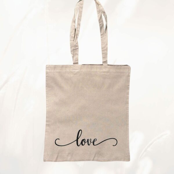 Stofftasche Baumwolltasche love Einkaufstasche – Bild 4