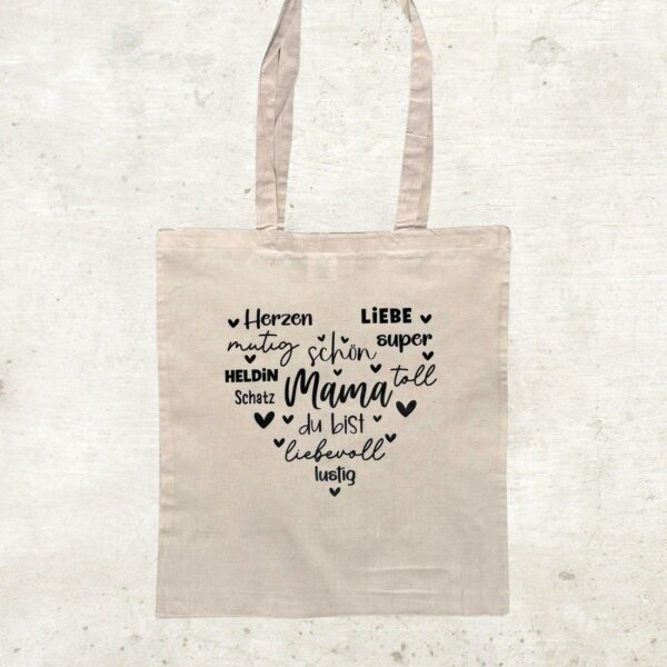 Stofftasche Baumwolltasche Mama Einkaufstasche – Bild 2