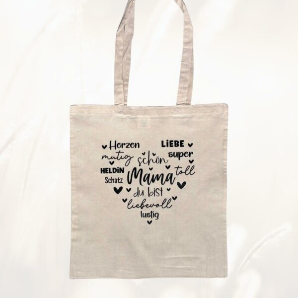 Stofftasche Baumwolltasche Mama Einkaufstasche – Bild 4