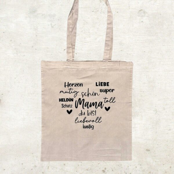 Stofftasche Baumwolltasche Mama Einkaufstasche – Bild 2