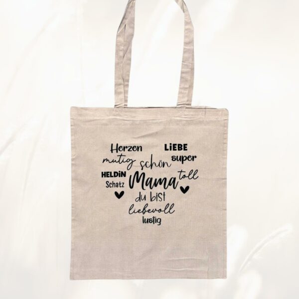 Stofftasche Baumwolltasche Mama Einkaufstasche – Bild 4
