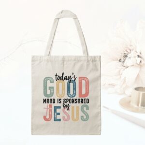 Bedruckte Baumwolltasche - Todays good mood is sponsored by Jesus