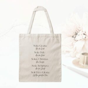 Bedruckte Baumwolltasche - Sola Gratia - Allein die Gnade