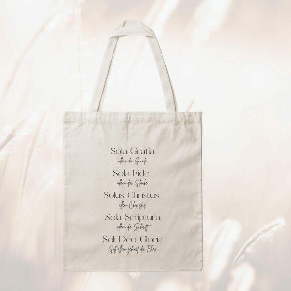 Bedruckte Baumwolltasche - Sola Gratia - Allein die Gnade – Bild 3