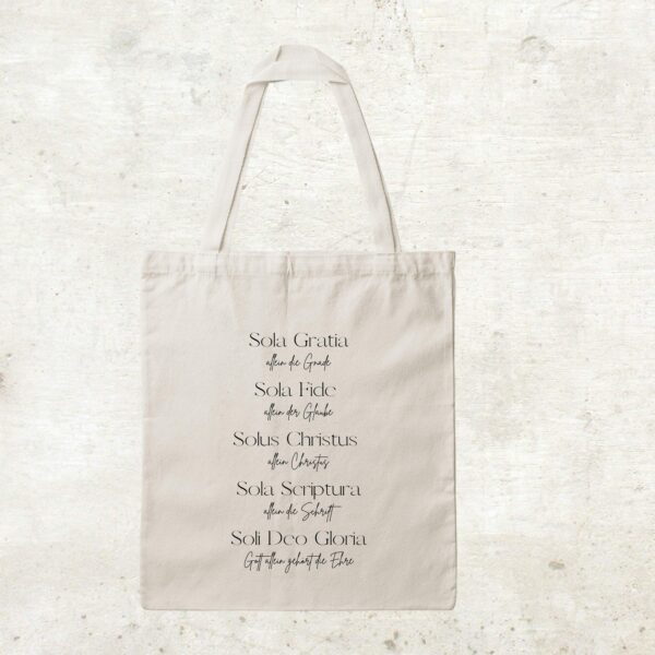 Bedruckte Baumwolltasche - Sola Gratia - Allein die Gnade – Bild 2