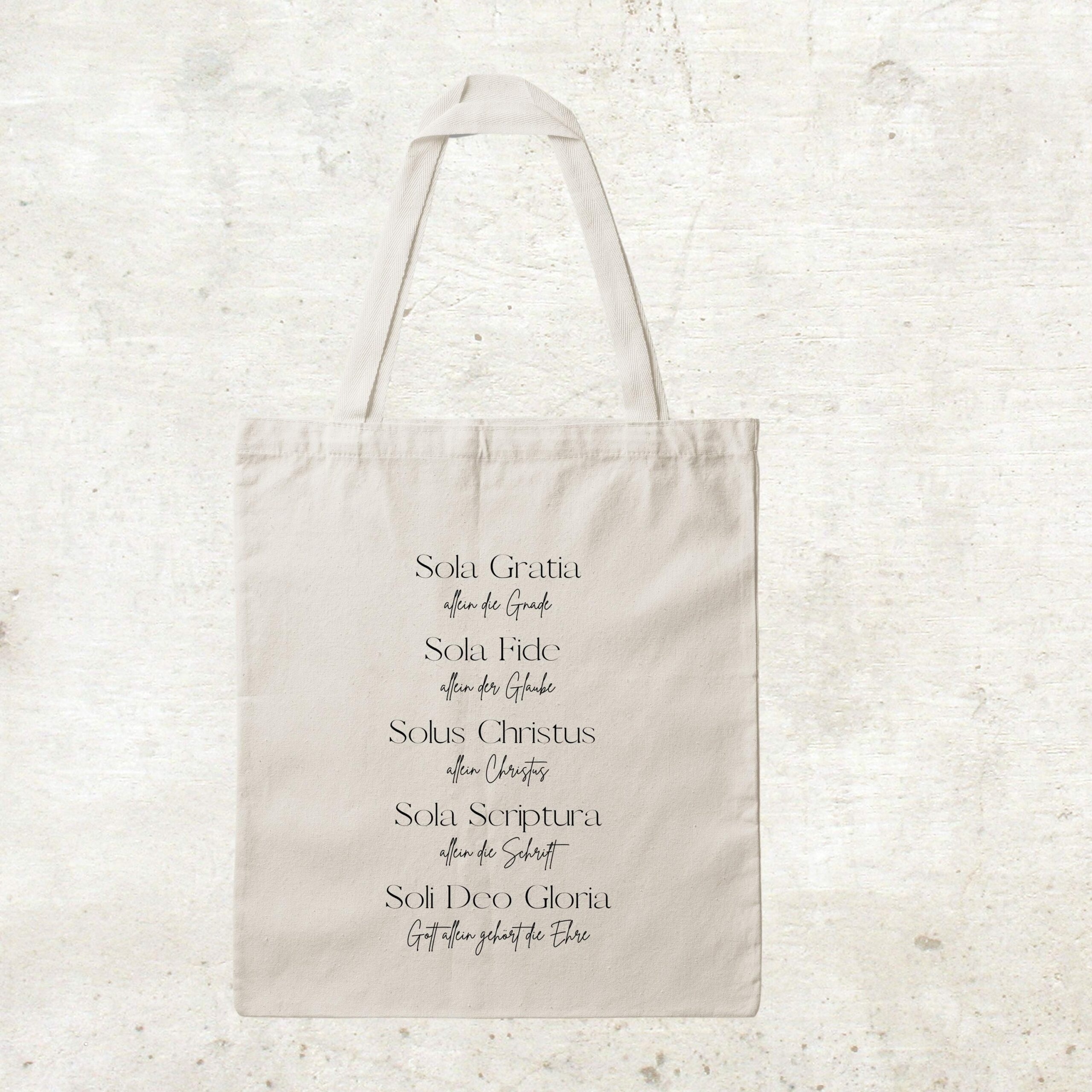 Bedruckte Baumwolltasche – Sola Gratia – Allein die Gnade
