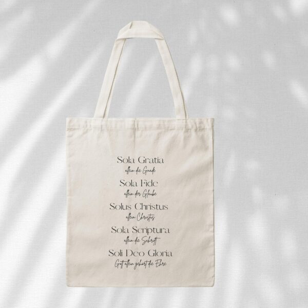 Bedruckte Baumwolltasche - Sola Gratia - Allein die Gnade – Bild 4